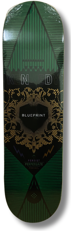 "Perpetuate KENNEDY" Tabla de skate Blueprint con lija cashskate.