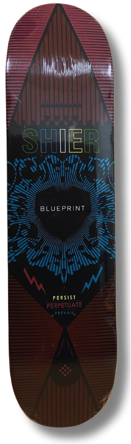 Tabla de skate Blueprint con lija cashskate "Perpetuate SHIER"
