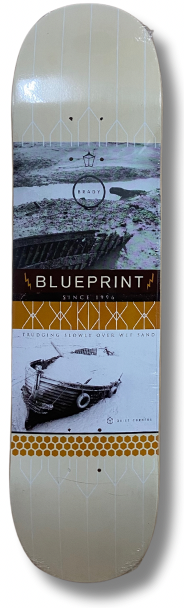 "Quiet BRADY" Tabla de skate Blueprint con lija cashskate.