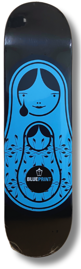 Tabla de skate Blueprint "Babushka BLUE" con lija cashskate.