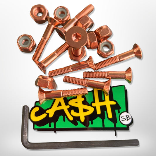 Colores distintos! Pernos de skate, cruz o allen con llave, mas sticker cash.