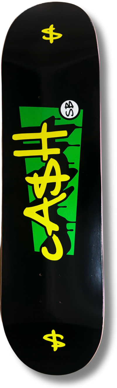 "Logo Ca$h Only" Tabla de skate Cash con lija cashskate.