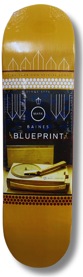 "Quiet BAINES" Tabla de skate Blueprint con lija cashskate.