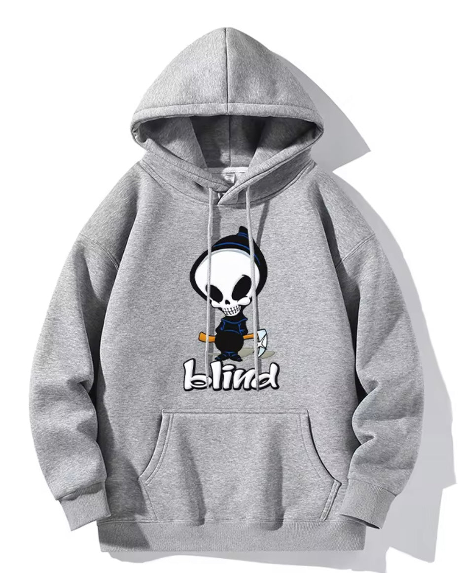 Polerón gris Hombre capucha
, XL BLIND, Oversize, street wear.
