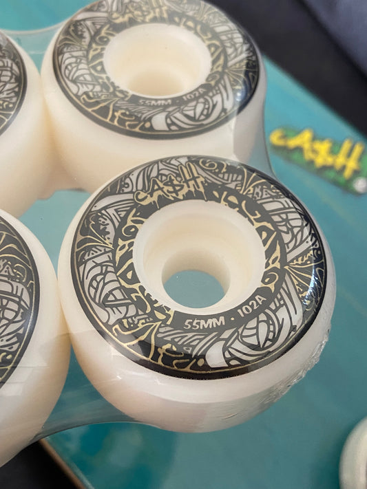 Set Ruedas de skate 55mm 102A "Gold '25" Cash wheels - NUEVA FORMULA!