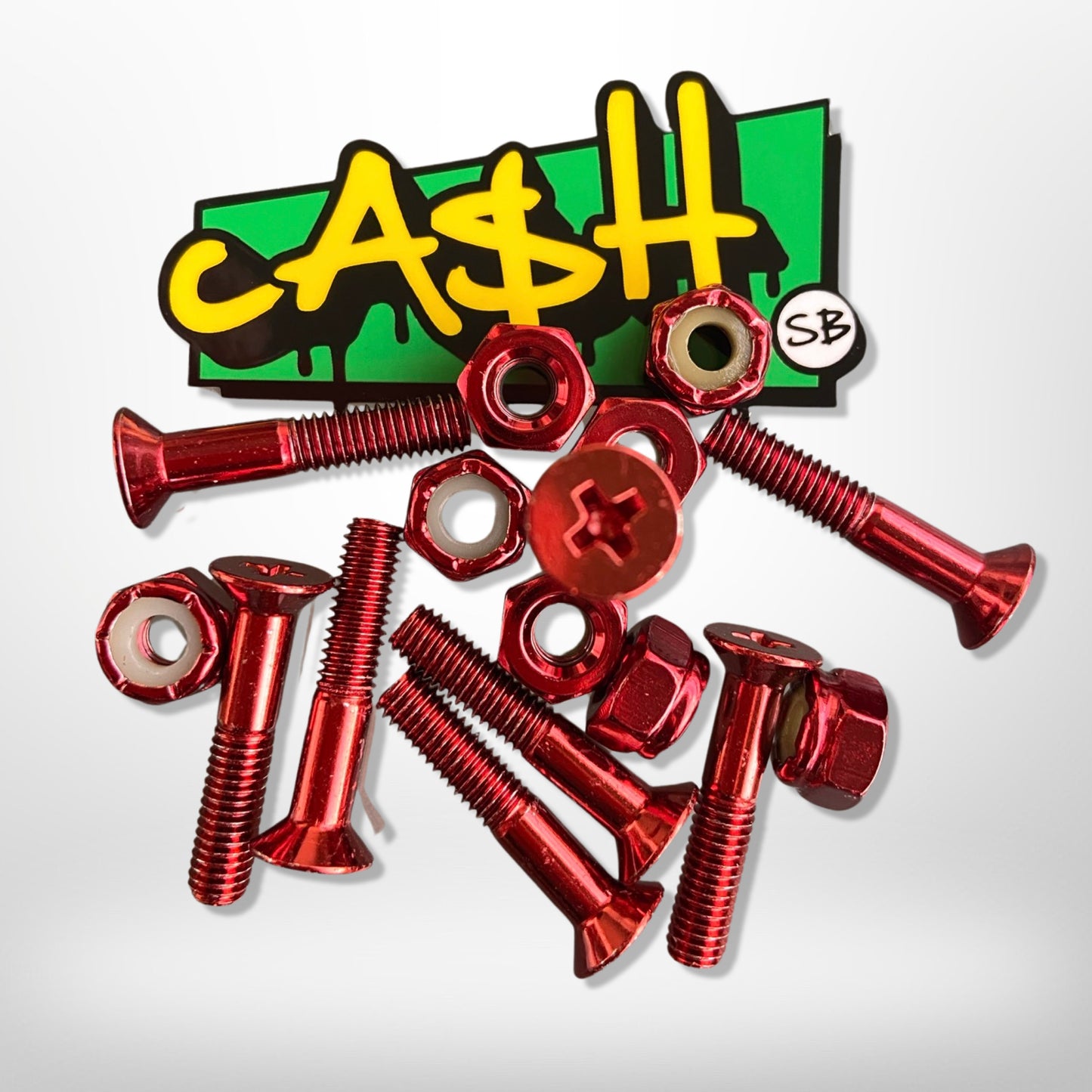 Colores distintos! Pernos de skate, cruz o allen con llave, mas sticker cash.