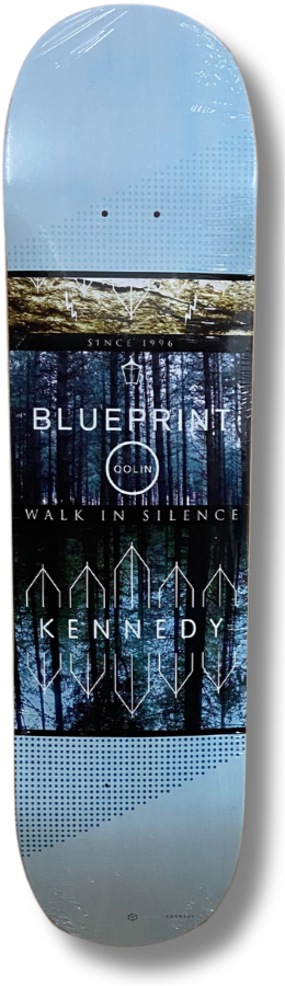 "Quiet Kennedy" Tabla de skate Blueprint con lija cashskate.