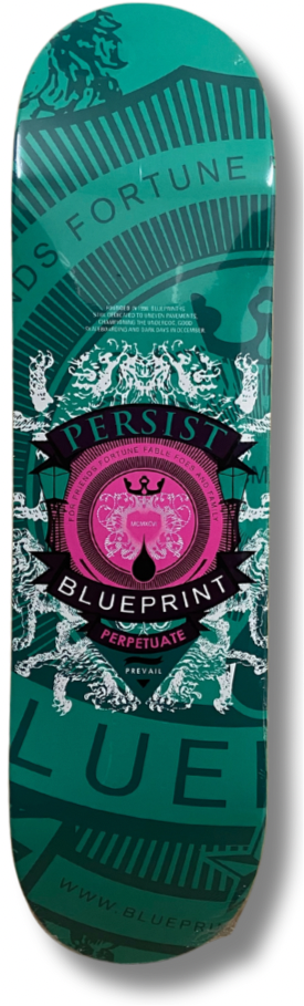 Tabla de skate Blueprint con lija cashskate "Courage GREEN"