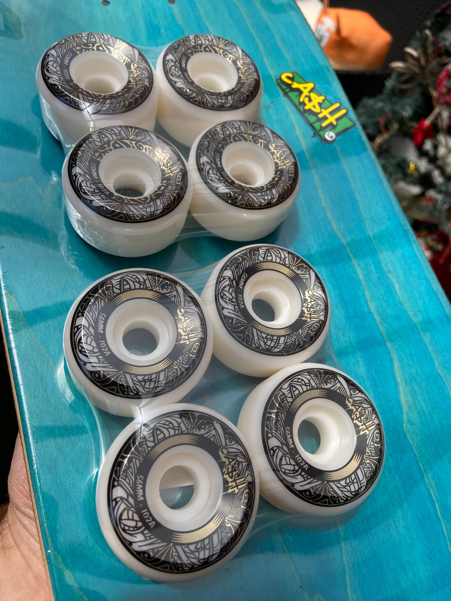 Set Ruedas de skate 55mm 102A "Gold '25" Cash wheels