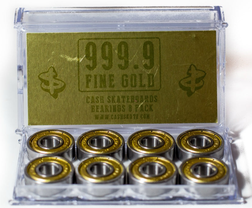 BEARINGS ABEC 11 Fine Gold Cash, rodamientos abec11 para tabla de skate cashskate.