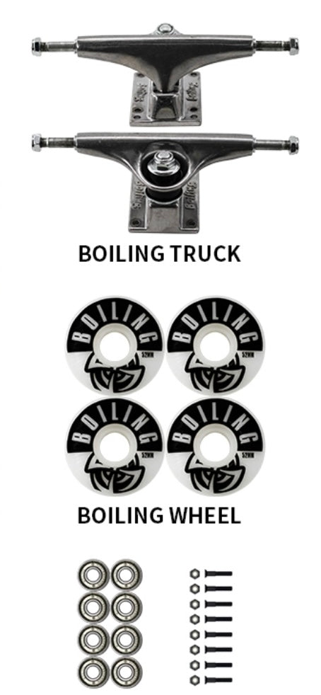 Boiling 8” GRAFFITI Tabla Skate Completo semi pro.