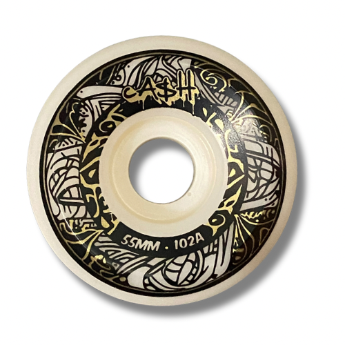Ruedas de skate CASH Golden 55mm 102A cónicas