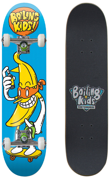 Skate completo Boiling Kids 7.25 Banana, tabla y gráfico