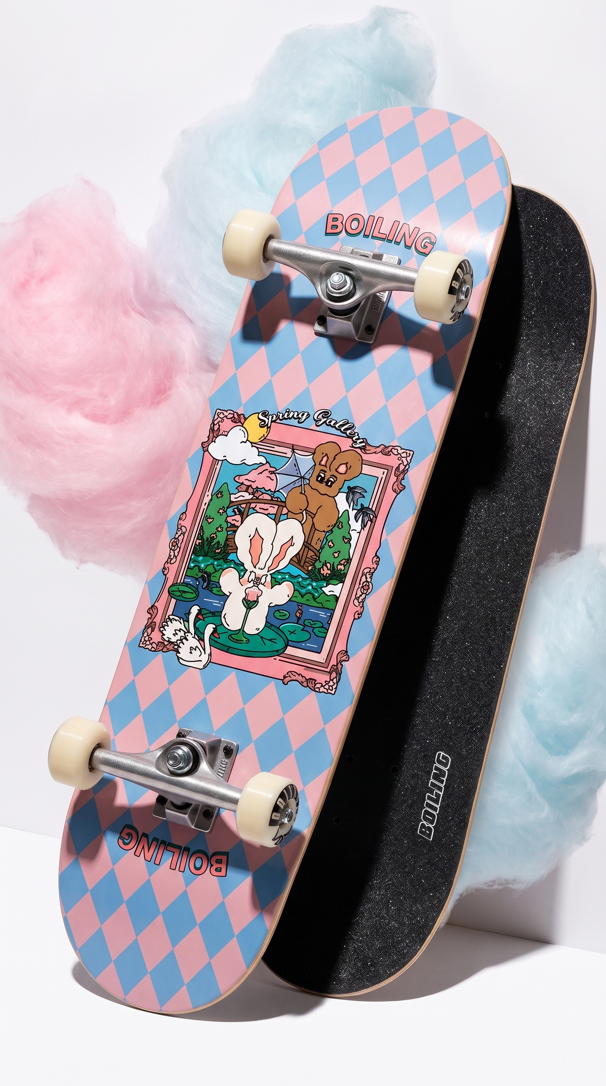 Skate completo Boiling Spring Gallery Pink 8.0 tabla y lija