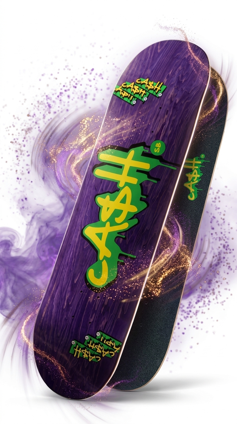 Tabla de Skate CASH Tag Morado 8.125 con lija