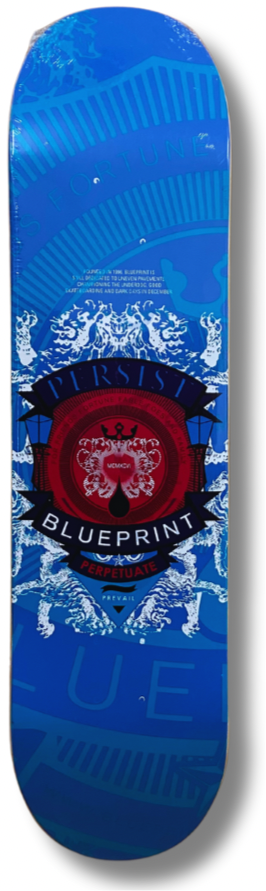 Tabla de skate Blueprint "Courage bright BLUE" con lija cashskate.