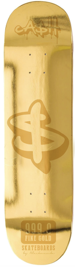"WE ARE GOLDEN" Tabla de skate Cash con lija cashskate y bolso! ÚLTIMA UNIDAD DE COLECCIÓN!