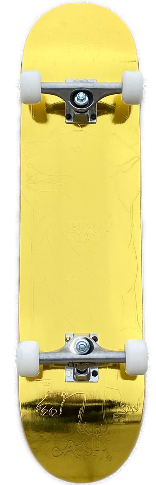 Cash Skate Completo "MATAPACOS GOLDEN" con ruedas gold