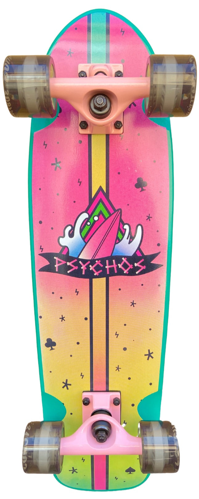 Penny Psychos Snake Green, Tabla de skate completa maple canadiense 🐍