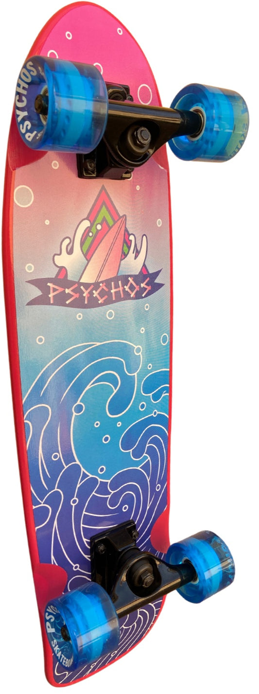 Penny Psychos Snake Pink, Tabla de skate completa maple canadiense ☠️