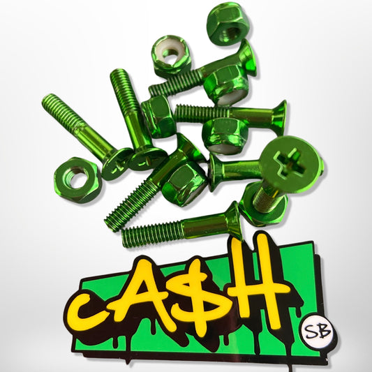 Colores distintos! Pernos de skate, cruz o allen con llave, mas sticker cash.