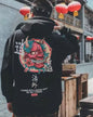 Polerón negro Hombre capucha, XL, YAKUZA, Oversize, street wear.