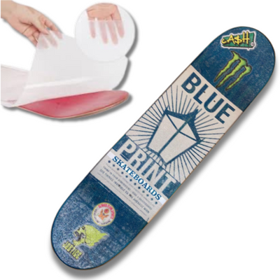 Lija para skate transparente grano grueso, CASH para tabla con diseño!