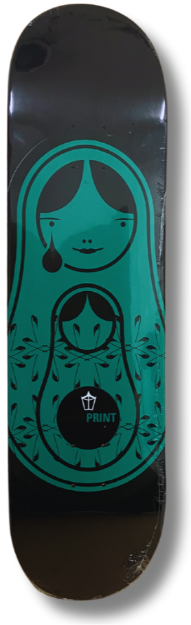 "Babushka GREEN" Tabla de skate Blueprint con lija cashskate.