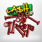 Colores distintos! Pernos de skate, cruz o allen con llave, mas sticker cash.
