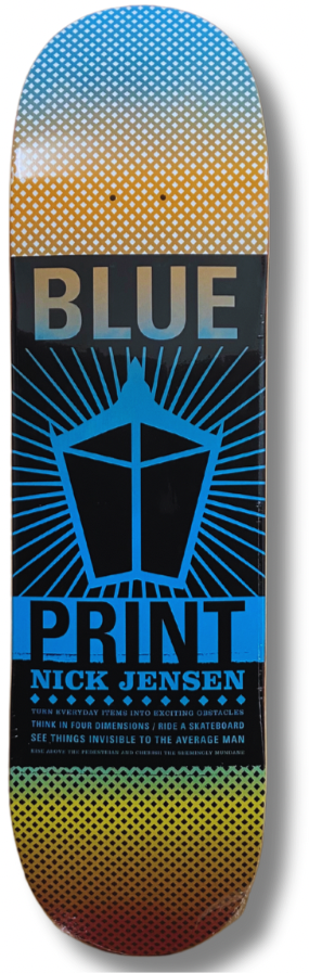 "Lamp JENSEN" Tabla de skate Blueprint con lija cashskate.