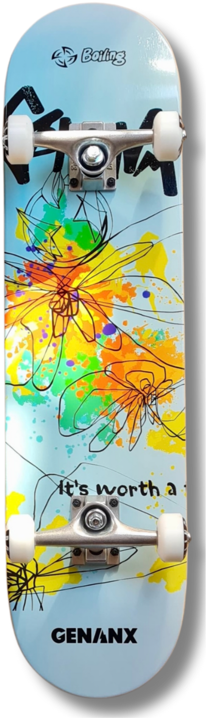 Boiling 8” ABSTRACT Tabla Skate Completo