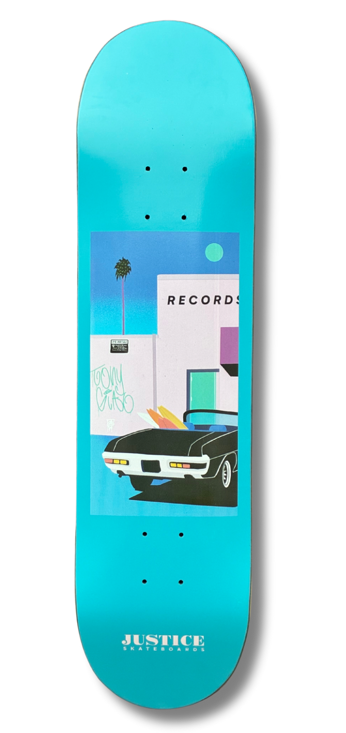 8" Justice Skateboards "REC" opción (1)CON LIJA o (2)COMPLETO🛹