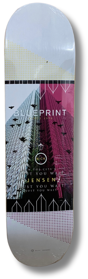 Tabla de skate Blueprint "Quiet JENSEN" con lija cashskate.