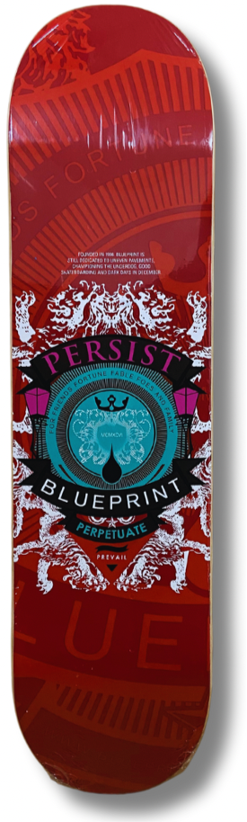 Tabla de skate Blueprint "Courage RED" con lija cashskate.