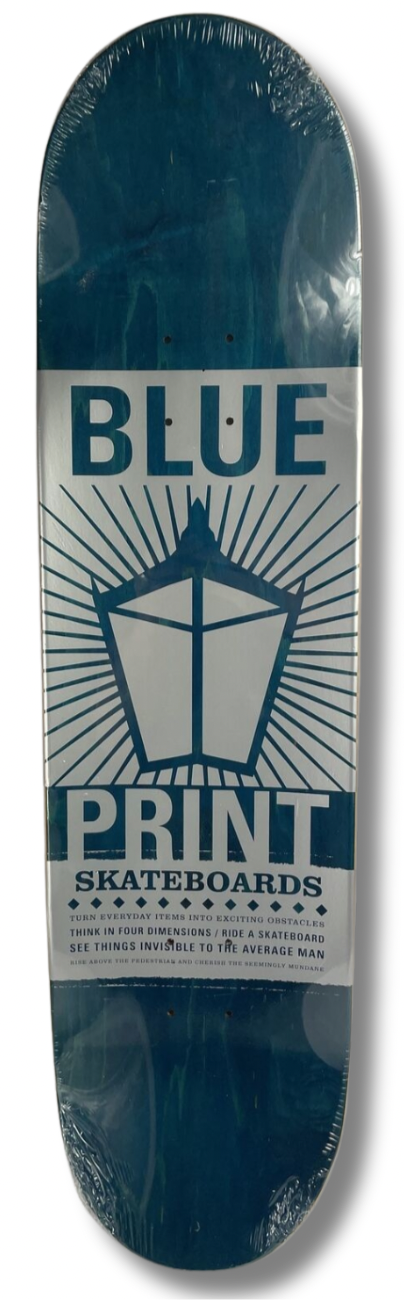 Tabla de skate Blueprint "Spray Heart BLUE" con lija Cash.