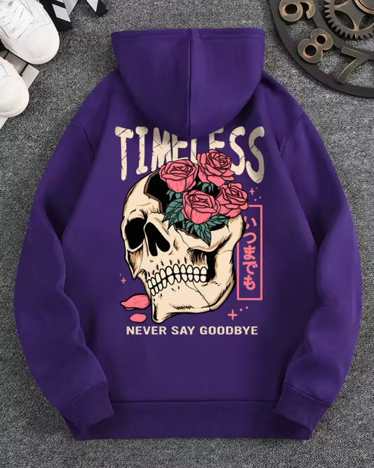 Polerón morado Hombre capucha,TIMELESS, Oversize, XL, street wear.