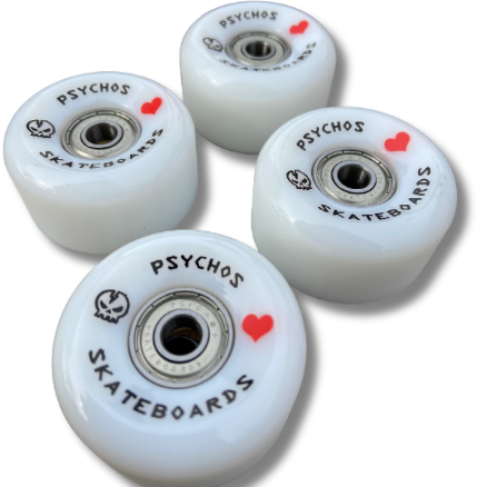 Set Ruedas y rodamientos de skate 52mm 101A Psychos