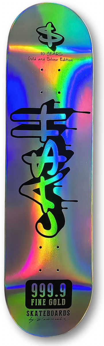 Anniversary 13 🪩Cash Skateboard mas lija cash, edición de colección, fluor metálico.