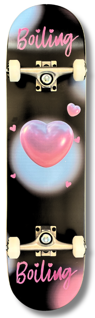 Boiling 8” HEART❤️ Tabla Skate Completo edición limitada, niña, mujer