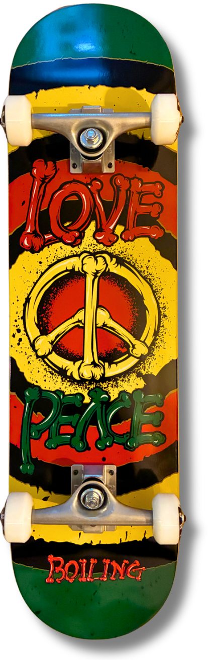 Boiling 8” PEACE Tabla Skate Completo