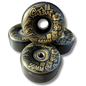 🌊🗿 Set 4 Ruedas CASHSKATE Black & Gold TIKI 56mm – skatepark Flow Series | Fórmula X99 | Cónicas