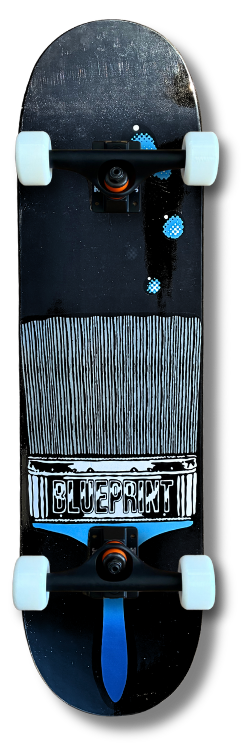8,25“BLUE brush” Setup Pro Real, Marca Europea + USA, Tabla Skate completo! Ruedas Conicas