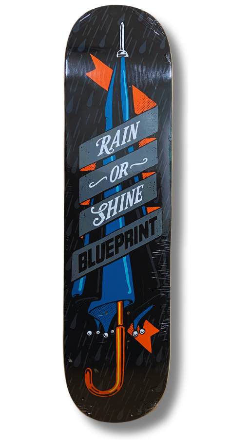 Tabla de Skate Blueprint Black Rain or Shine 9x16