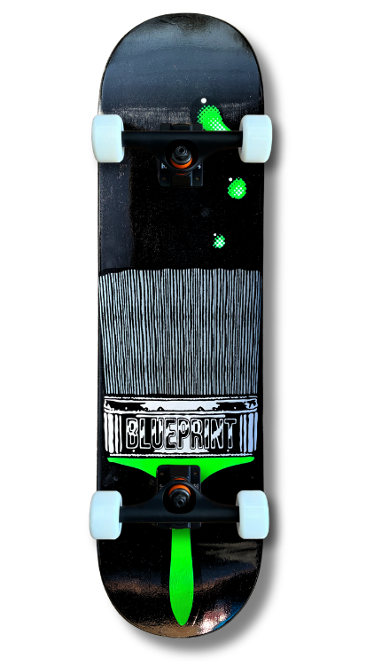 Skate Completo Profesional Blueprint Brush Green 9x16