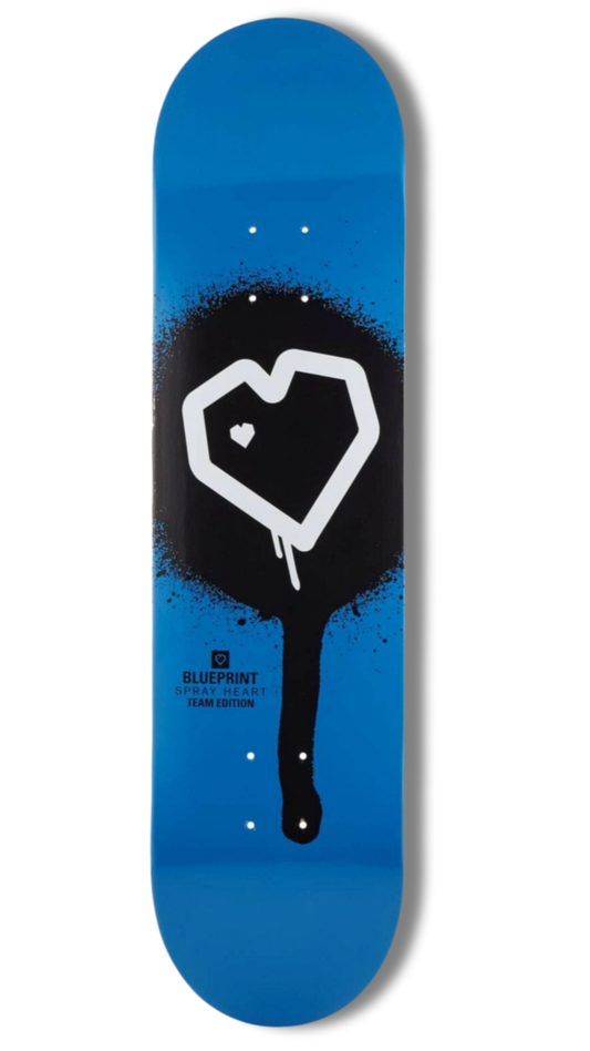 Tabla de Skate Blueprint Spray Heart Blue 9x16