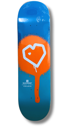 Tabla de Skate Blueprint Spray Heart Orange 9x16