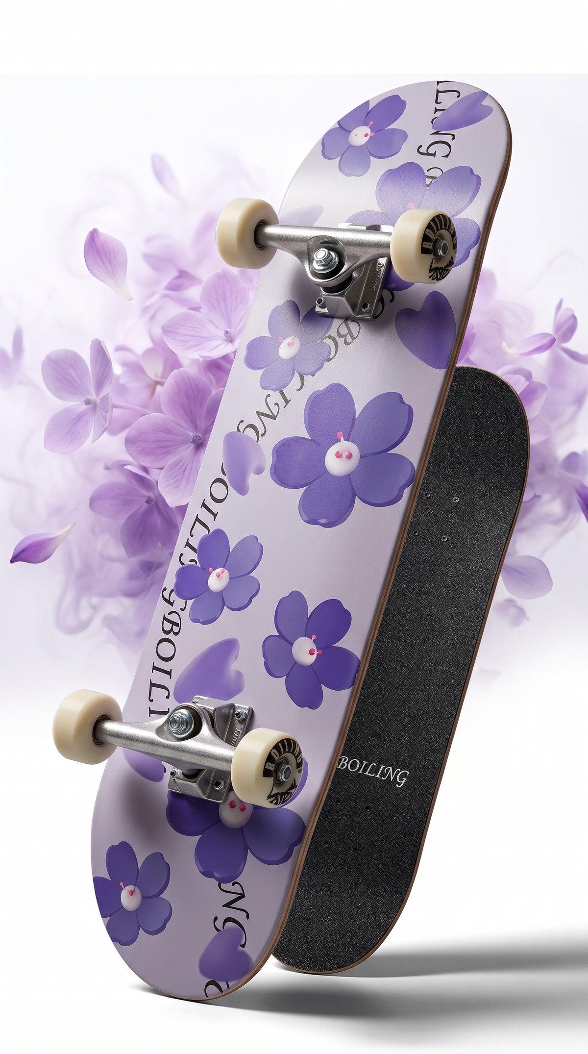 Skate completo Boiling Flowers 8.0 tabla y lija
