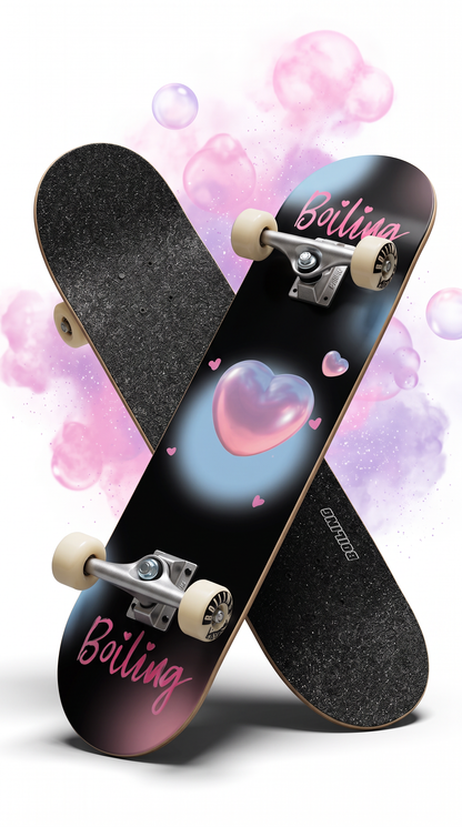 Skate completo Boiling Heart 8.0 tabla y lija