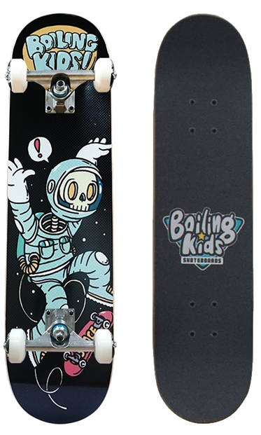 Skate completo Boiling Kids 7.25 Astronauta, tabla y gráfico