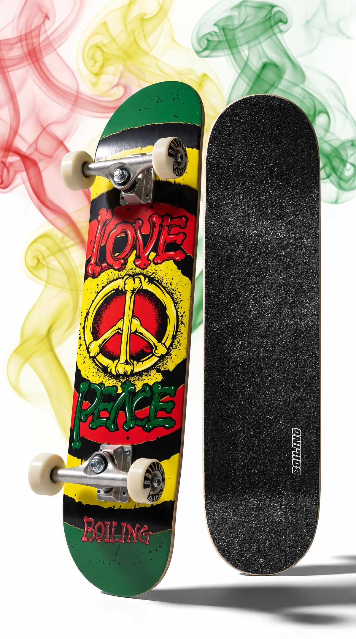 Skate completo Boiling Peace 8.0 tabla y lija